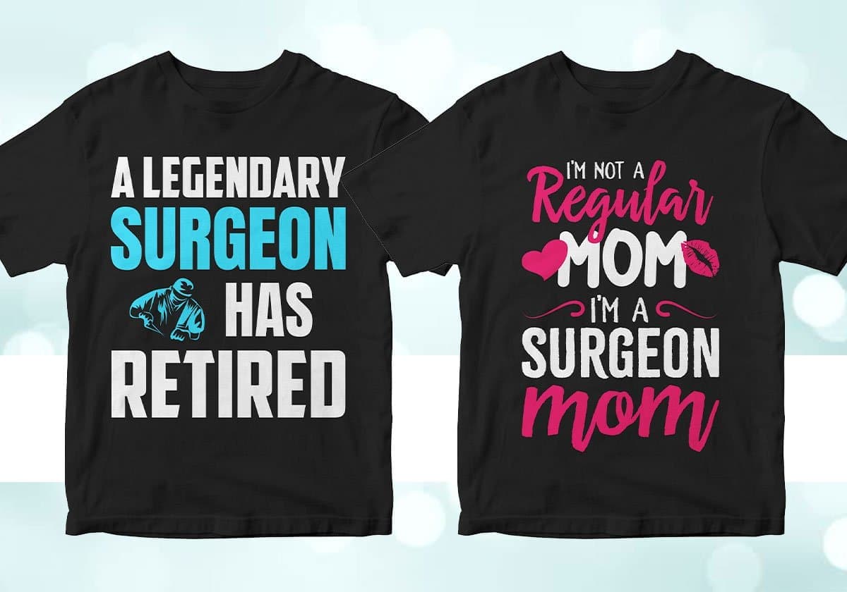 Surgeon 25 Editable T-shirt Designs Bundle