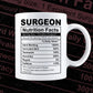 Surgeon Nutrition Facts Editable Vector T shirt Design In Svg Png Printable Files