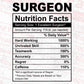 Surgeon Nutrition Facts Editable Vector T shirt Design In Svg Png Printable Files