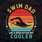 Swim Dad Like a Regular Dad Vintage Retro Father's Day Vector T shirt Design in Ai Png Svg Files