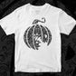 Swirly Pumpkin Halloween T shirt Design In Png Svg Cutting Printable Files