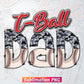 T-Ball Dad Camo Leopard Cowhide Baseball Western Fathers Day T shirt Tumbler Design Png Sublimation Files