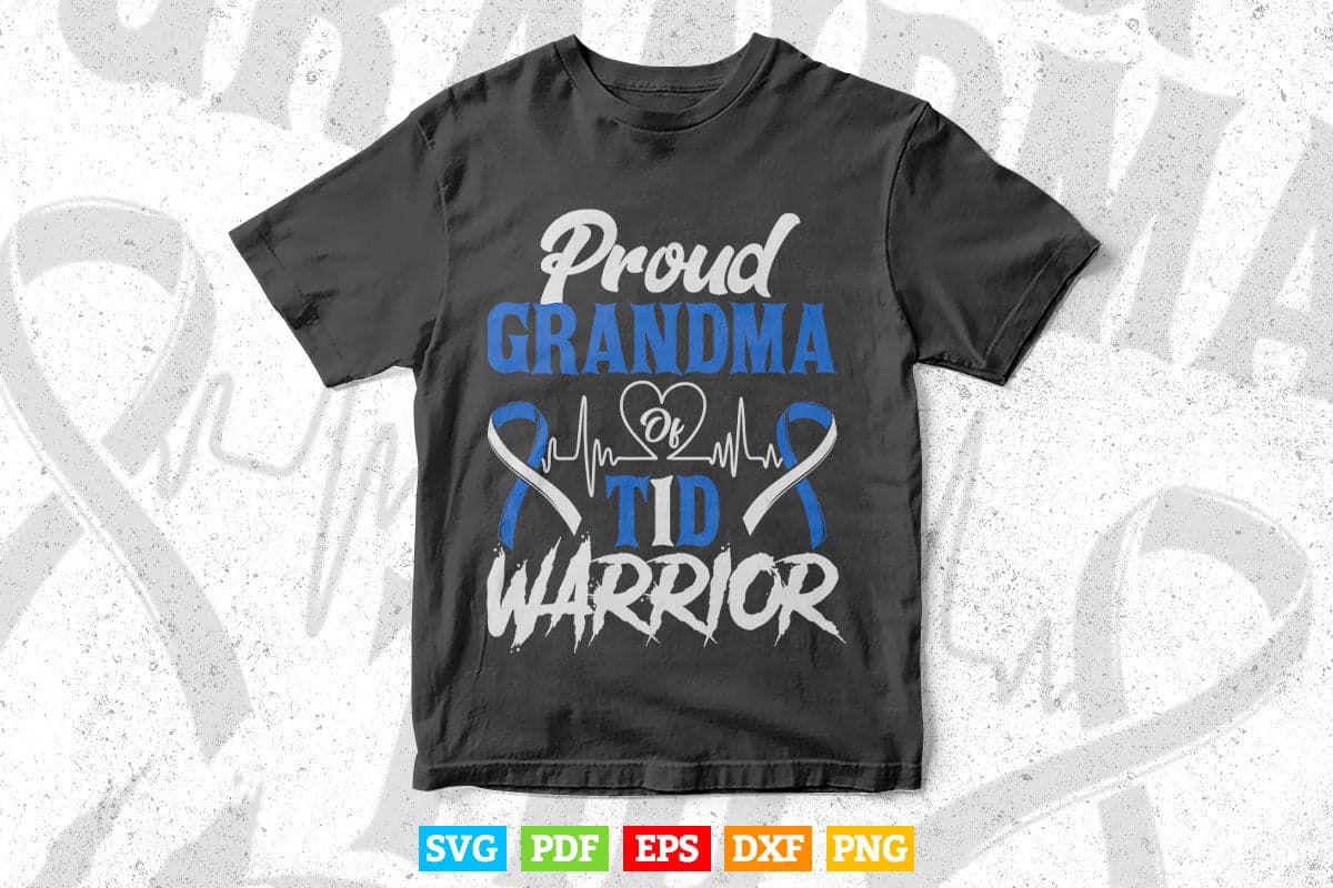 T1D Proud Grandma Diabetes Awareness Type 1 Insulin Pancreas Svg T shirt Design.