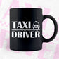Taxi Driver Editable Vector T-shirt Design in Ai Svg Png Files