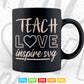 Teach Love Inspire Teacher's Day Svg T shirt Design.