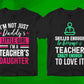 Teacher 25 Editable T-shirt Designs Bundle