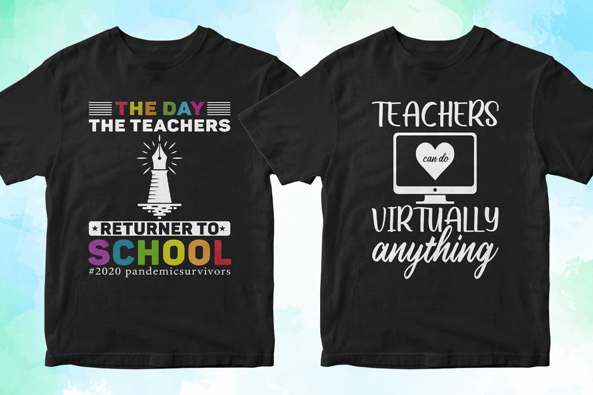 Teacher 50 Editable T-shirt Designs Bundle Part 3