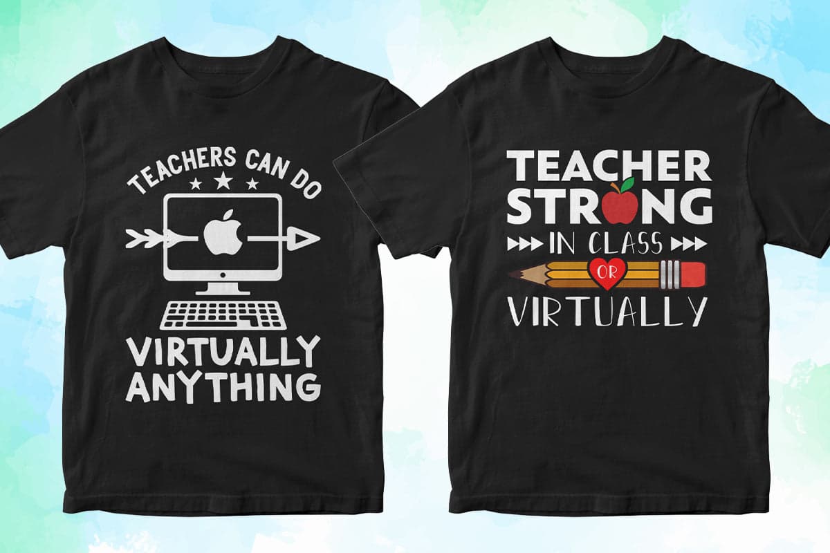 Teacher 50 Editable T-shirt Designs Bundle Part 3