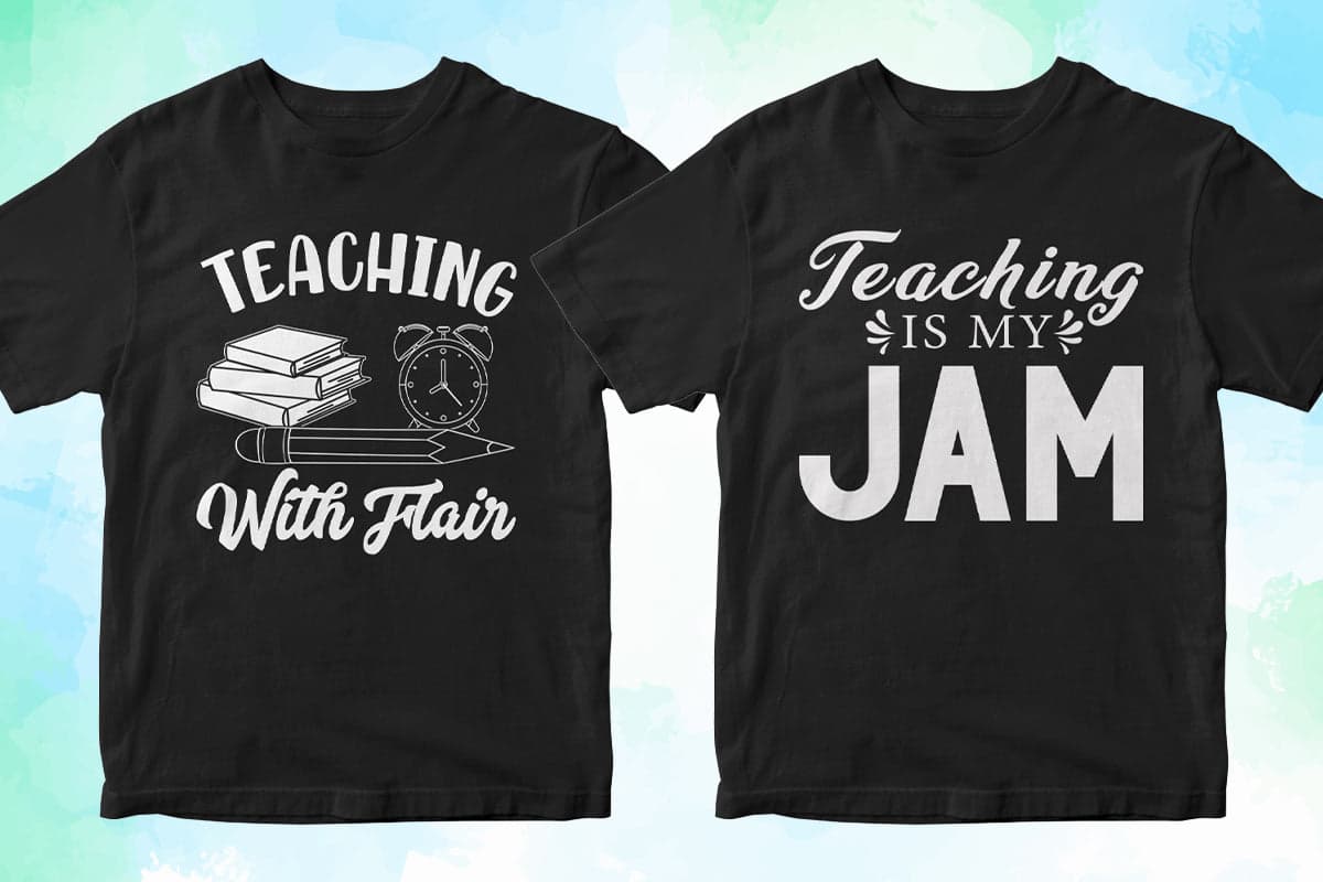 Teacher 50 Editable T-shirt Designs Bundle Part 3