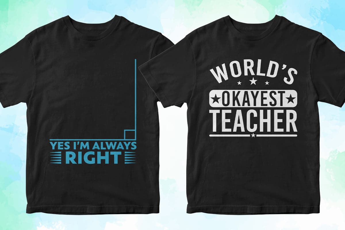 Teacher 50 Editable T-shirt Designs Bundle Part 3