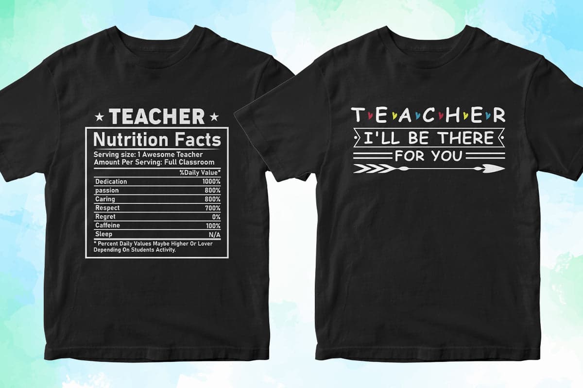 Teacher 50 Editable T-shirt Designs Bundle Part 3