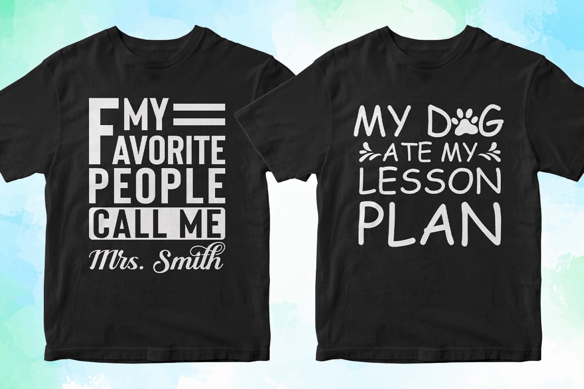 Teacher 50 Editable T-shirt Designs Bundle Part 3