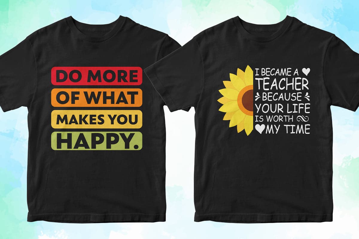 Teacher 50 Editable T-shirt Designs Bundle Part 3