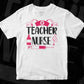 Teacher Nurse T shirt Design In Svg Png Cutting Printable Files