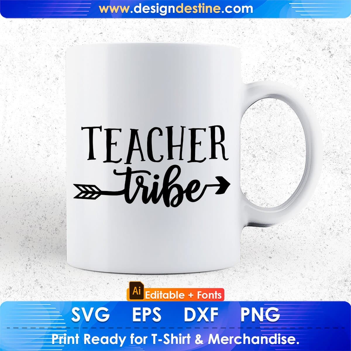 Teacher Tribe Editable T shirt Design In Ai Png Svg Cutting Printable Files