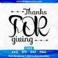Thanks For Giving Merry Christmas T shirt Design In Svg Png Cutting Printable Files