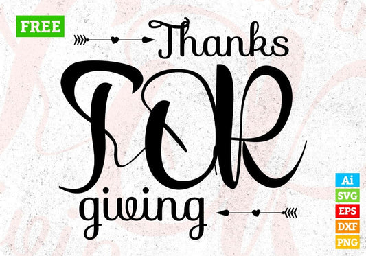 Thanks For Giving Merry Christmas T shirt Design In Svg Png Cutting Printable Files