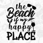 The Beach Is My Happy Place Summer Beach T shirt Design In Png Svg Cutting Printable Files