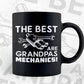 The Best Grandpas are Mechanics Funny Grandchild Baby Onesie Editable Vector T-shirt Design in Ai Svg Png Files