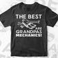 The Best Grandpas are Mechanics Funny Grandchild Baby Onesie Editable Vector T-shirt Design in Ai Svg Png Files