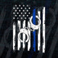The Blue USA Flag Police Lives Matter Editable Vector T shirt Design in Ai Png Svg Files.