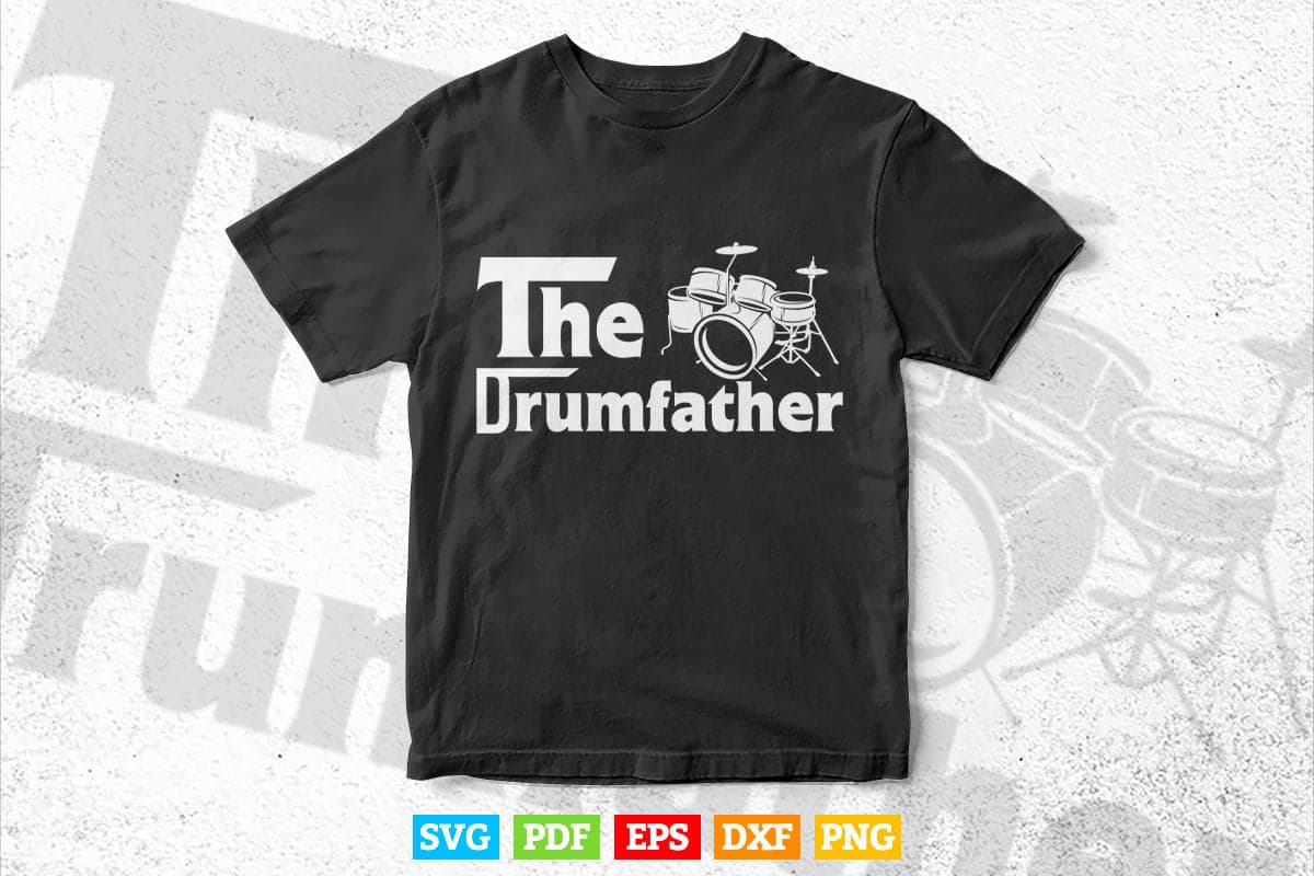 The Drumfather Drumming Svg Cut Files.
