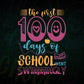 The First 100 Days Of School Went Swimmingly Editable Vector T-shirt Design in Ai Svg Files