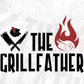 The Grillfather Chef Editable T shirt Design In Ai Svg Png Cutting Printable Files