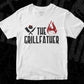 The Grillfather Chef Editable T shirt Design In Ai Svg Png Cutting Printable Files