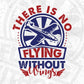 There Is No Flying Without Wings Air Force Editable T shirt Design Svg Cutting Printable Files
