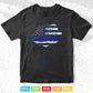 Thin Blue Line Flag Flower Police Officer Law Enforcement Svg Cricut Files.