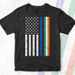 Thin Blue Line Irish American Flag Police Officer gift for St Patrick's Day Editable Vector T shirt Design in Ai Png Svg Files.