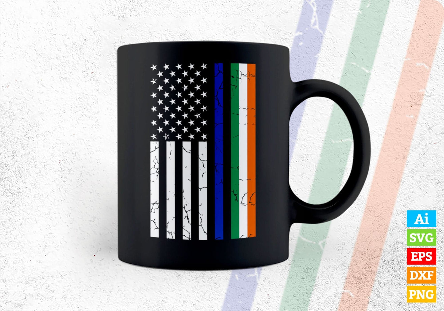 Thin Blue Line Flag Irish American St Patricks Day T Shirt Thin Blue Line Flag Irish American St Patricks Day T Shirt