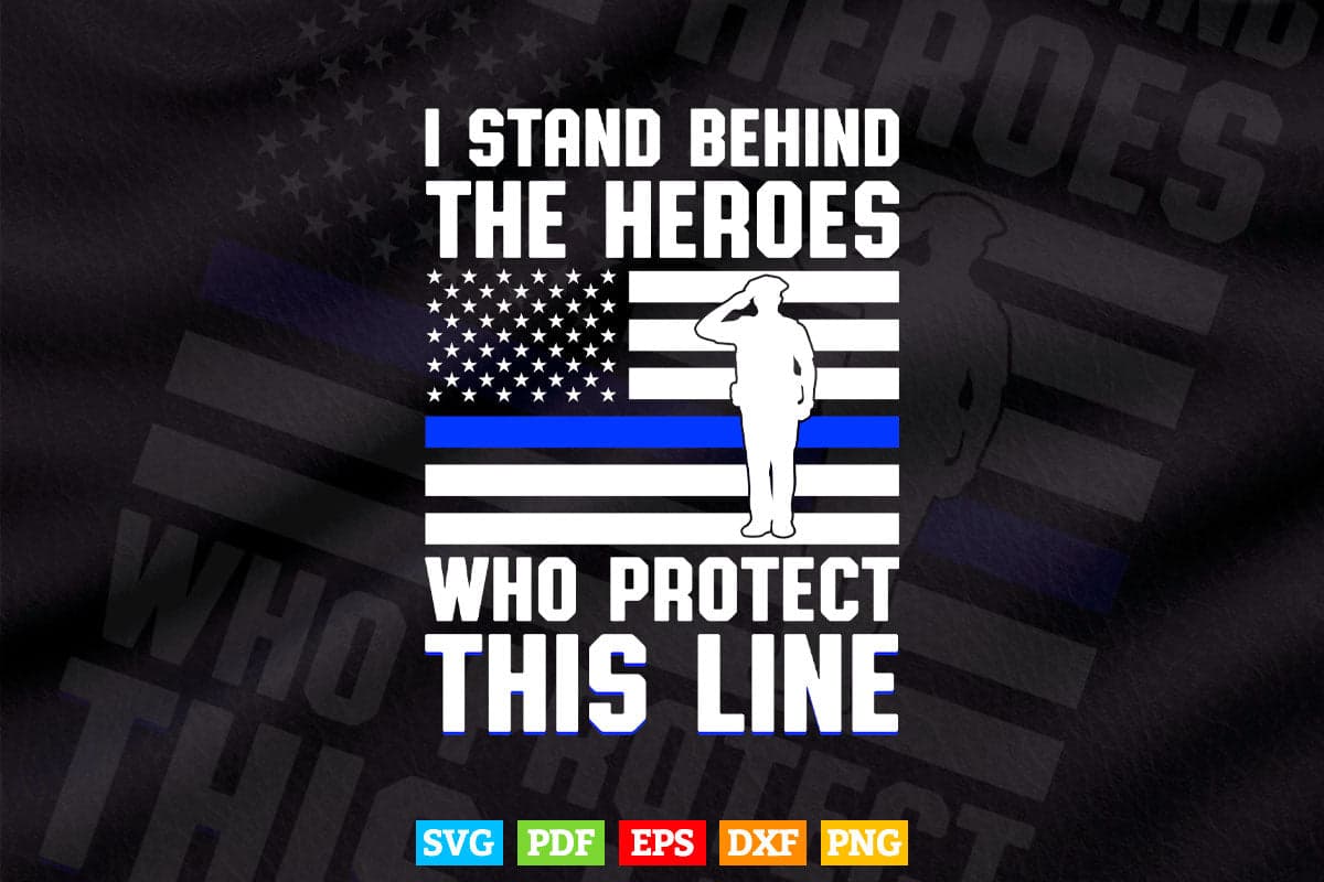 Thin Blue Line Shirt Police Flag Hero American Flag Svg Cricut Files.