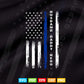 Thin Blue Line USA Flag Police Husband Daddy Hero Svg Cricut Files.