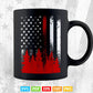 Thin Red Line American Flag Wildland Firefighter Svg Digital Files.