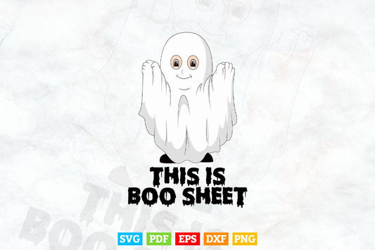 This Is Boo Sheet Ghost Retro Halloween Costume Svg T shirt Design.