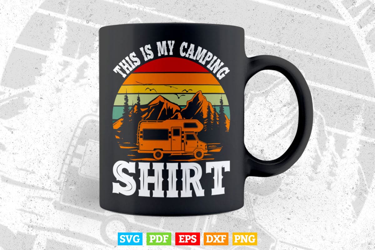 This Is My Camping Funny Vintage Camper Svg Digital Files.