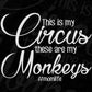 This Is My Circus These Are My Monkeys Mom life Mother's Day T shirt Design In Png Svg Cutting Printable Files