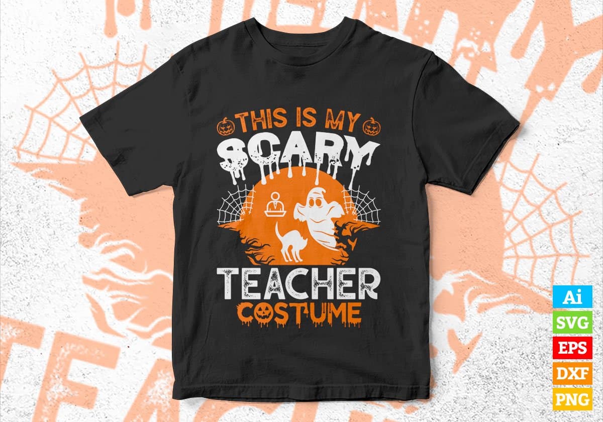 This Is My Scary Teacher Costume Halloween T-Shirt