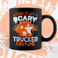 This Is My Scary Trucker Costume Happy Halloween Editable Vector T-shirt Designs Png Svg Files