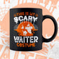This Is My Scary Waiter Costume Happy Halloween Editable Vector T-shirt Designs Png Svg Files