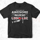 This Is What An Awesome Nurse Looks Like T shirt Design In Svg Png Cutting Printable Files