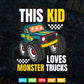 This Kid Loves Monster Trucks In Svg Png Files.