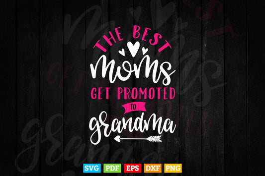 This Mom Got Promoted To Grandma Svg Png Cut Files.