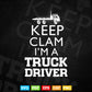 This Wear Keep Calm I'm a Truck Driver Vector T shirt Design Svg Printable Files