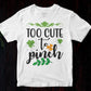 Too Cute To Pinch St Patrick's Day T shirt Design In Svg Png Cutting Printable Files