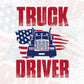 Truck Driver American Trucker Editable T shirt Design In Ai Svg Printable Files