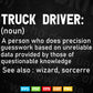 Truck Driver Definition Funny Trucker Vector T shirt Design Svg Printable Files