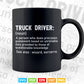 Truck Driver Definition Funny Trucker Vector T shirt Design Svg Printable Files